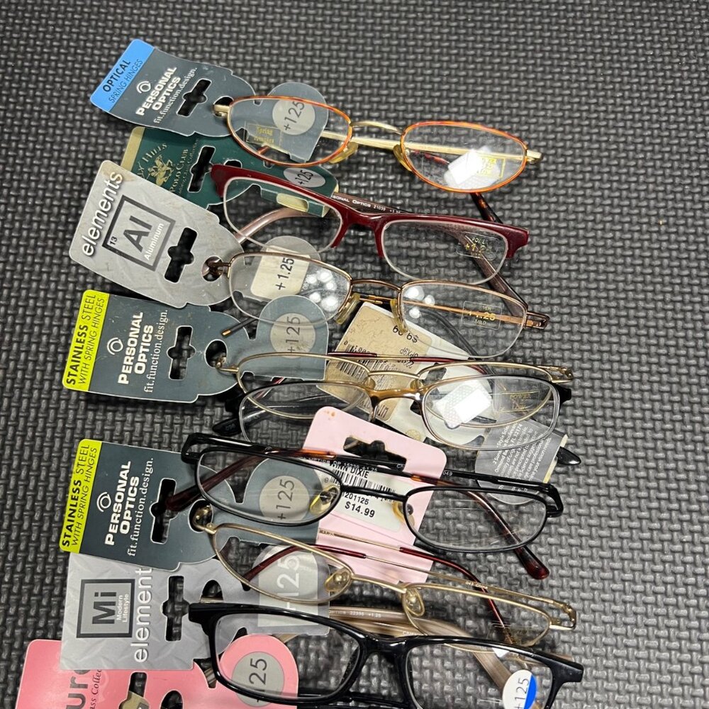 Lot Of 12 Stylish Reading Glasses +1.25 Strength Mixed Styles & Brands New - Picture 3 of 5